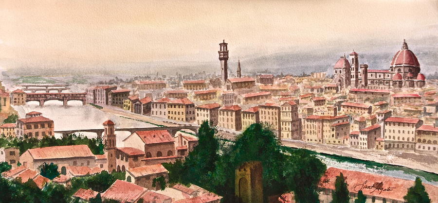 Florentine Panorama Painting by Frank SantAgata