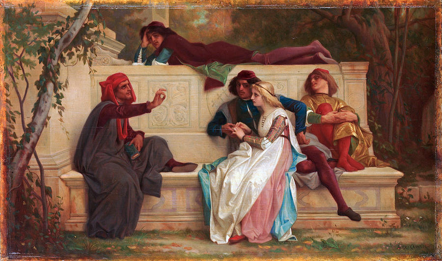 Florentine Poet Painting by Alexandre Cabanel