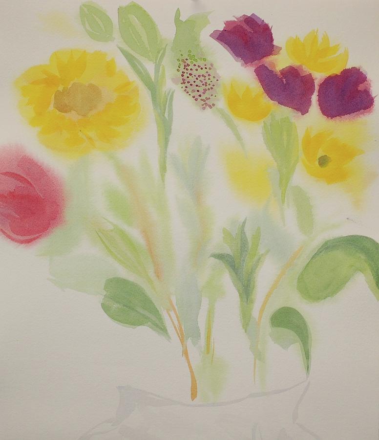 Watercolor Painting - Flores 3 by Francesca Downs