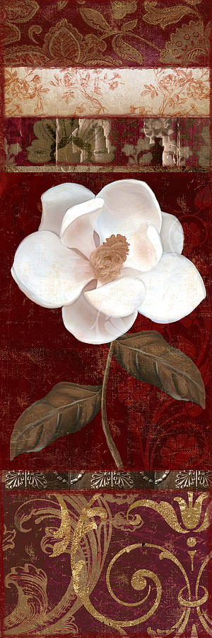 Magnolia Movie Painting - Flores Blancas Rectangle I by Mindy Sommers