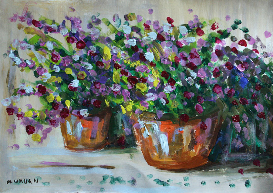 Flores e Vasos Painting by Mauricio Urban - Fine Art America