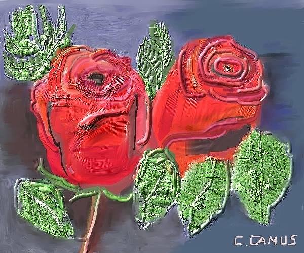 Arte Painting - Flores- Rosas Rojas by Carlos Camus