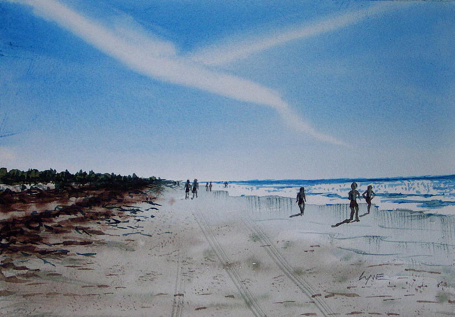 Florida Beach Day Painting by Lynne Haines