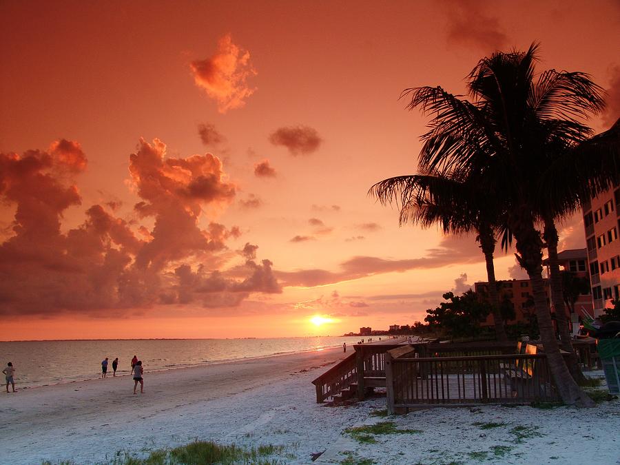 Florida Beach Sunset Photograph by Florene Welebny