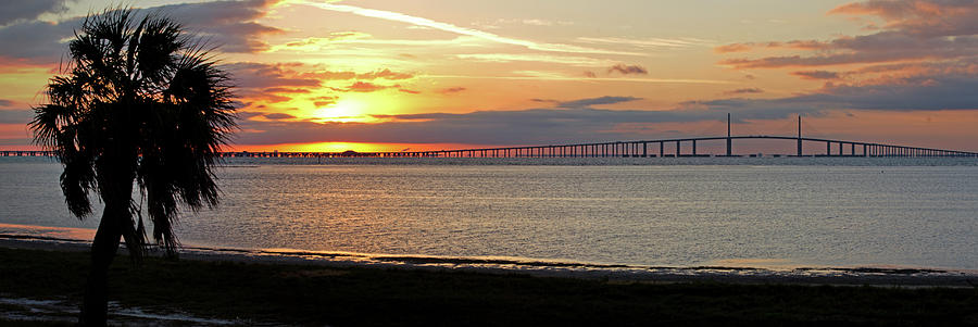Florida Bridge at Sunrise Photograph by Jack Nevitt