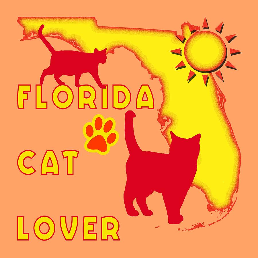 Florida Cat Lover Digital Art by David G Paul