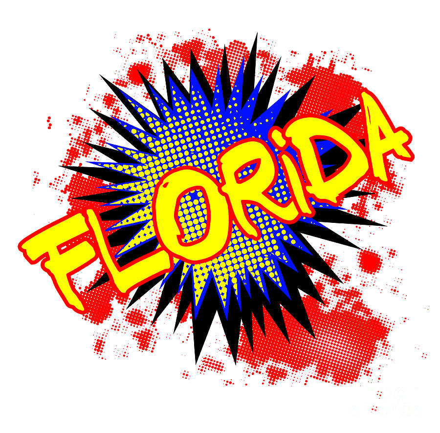 Florida Comic Exclamation Digital Art