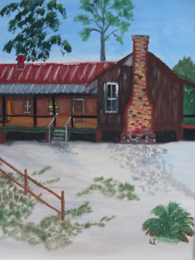 Florida Cracker House Silver River Painting by Warren Thompson