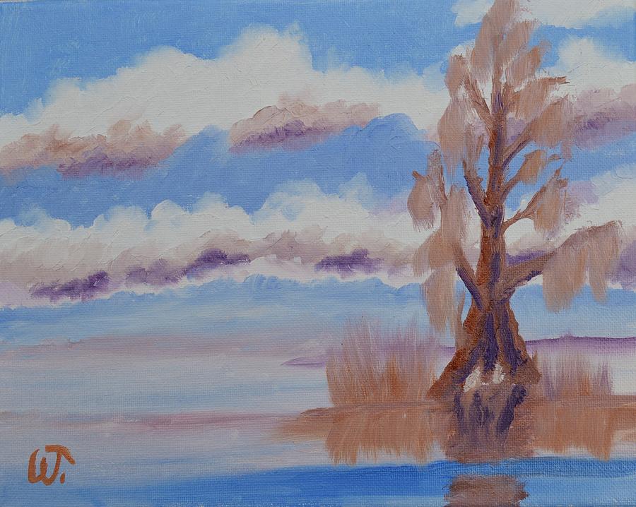 Florida Cypress Painting by Warren Thompson