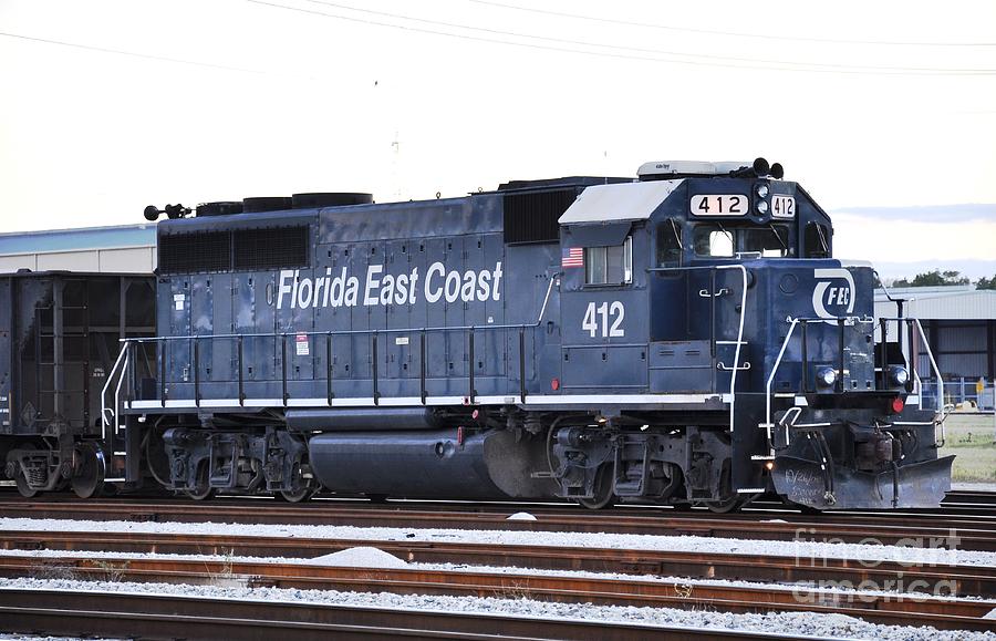 Train Photograph - Florida East Coast 412 by John Black