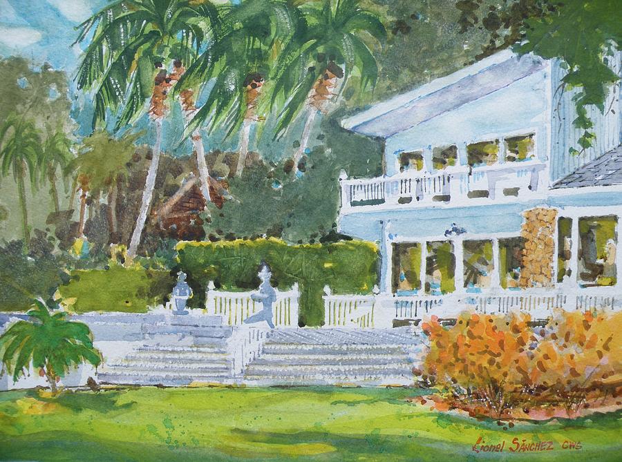 Green Painting - Florida House by Lionel Sanchez