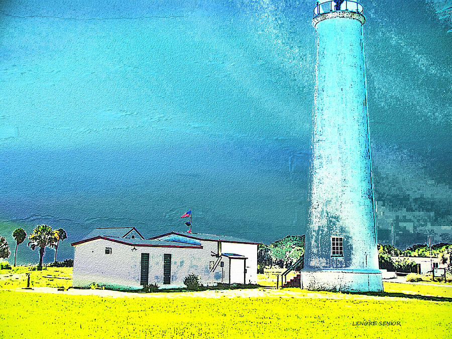 Nature Mixed Media - Florida Lighthouse  by Lenore Senior