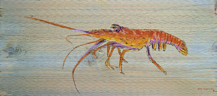 Florida Lobster Painting by Ken Figurski