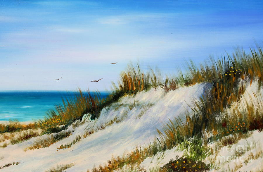 Sand Dunes Painting - Florida Sand Dunes  by Gabriela Valencia