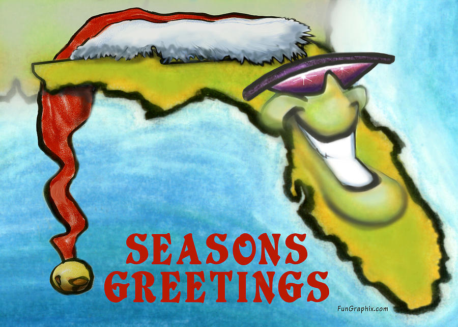 Florida Seasons Greetings Greeting Card by Kevin Middleton