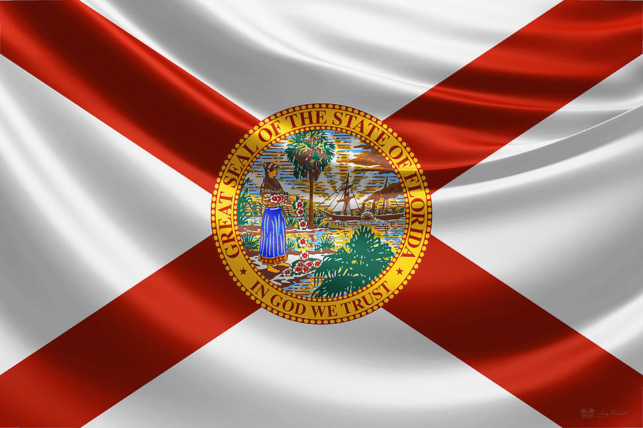Flag Digital Art - Florida State Flag by Serge Averbukh