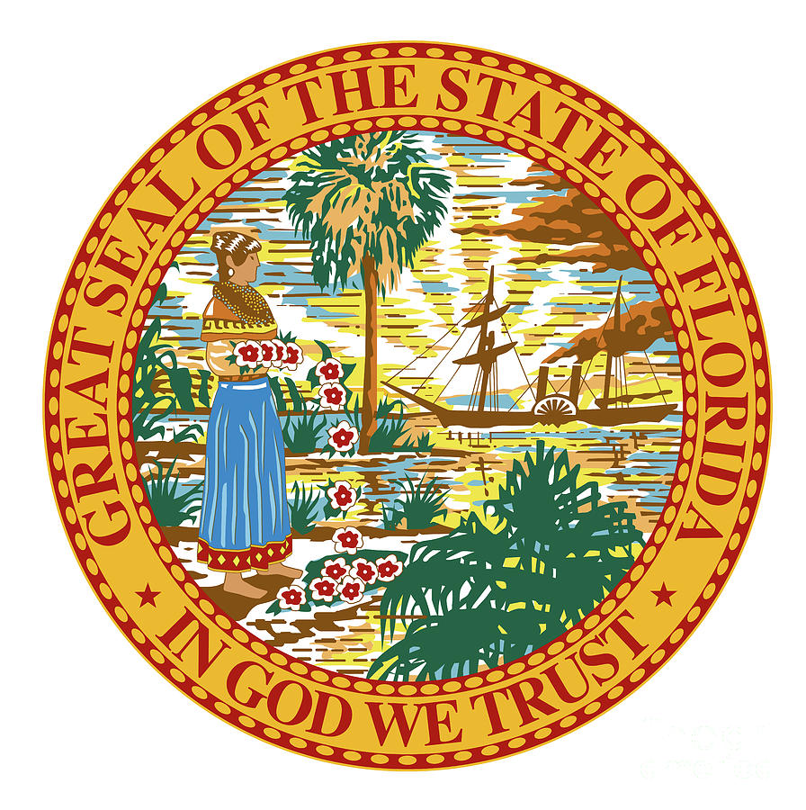 Florida State Seal Digital Art By Bigalbaloo Stock Fine Art America 9630