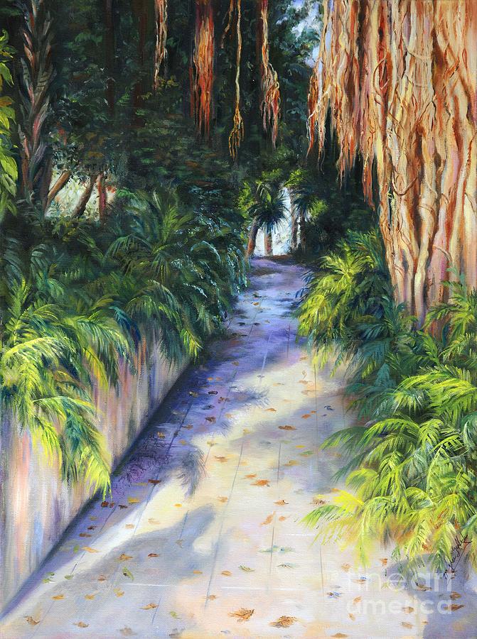 Florida stroll Painting by Myra Goldick