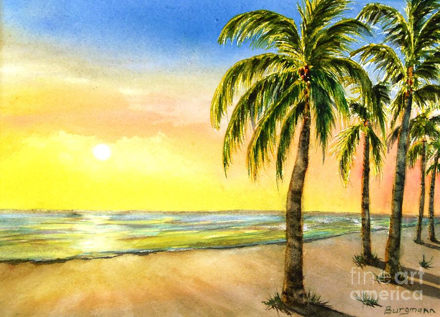 Florida Sunrise Painting by Petra Burgmann