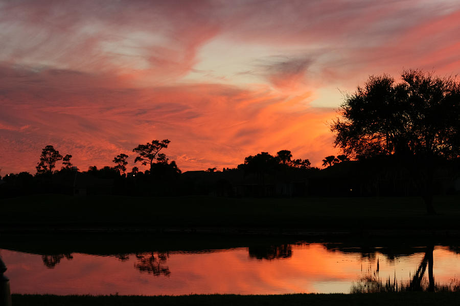Florida Sunset Afterglow Photograph by John A Megaw