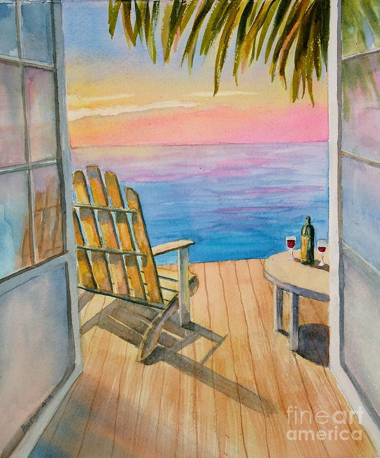 Florida Sunset Painting by Petra Burgmann