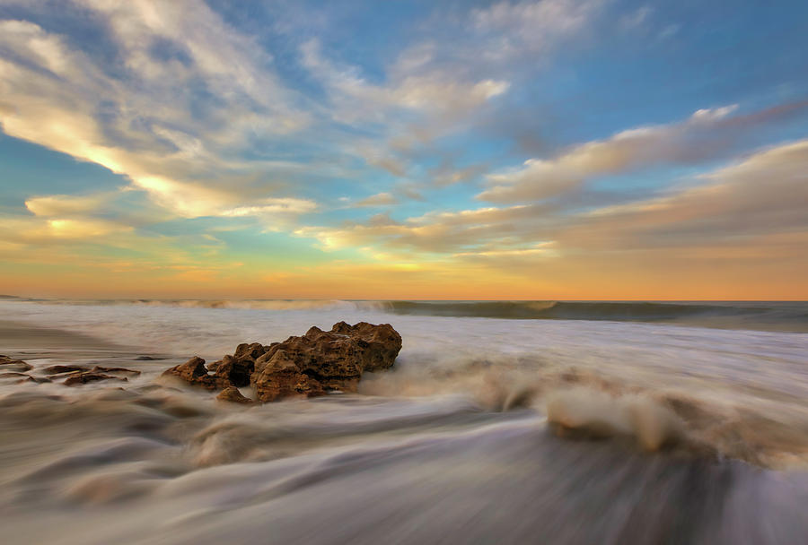 Florida Sunset Seascape Photography from Coral Reef Park Photograph by Juergen Roth