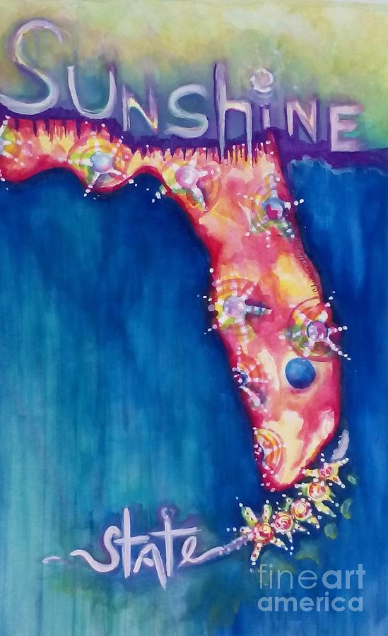 Florida the sunshine state Painting by Chrisann Ellis
