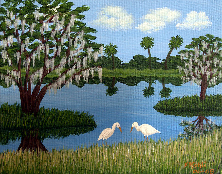 Nature Painting - Florida Wetlands by Frederic Kohli