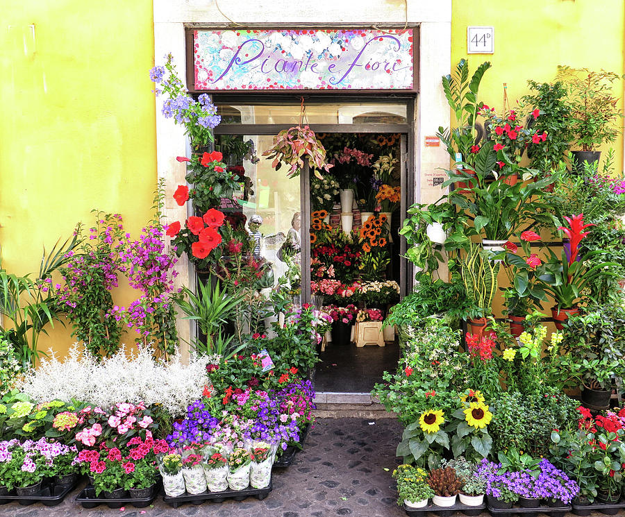 Florist Shop In Rome Photograph by Dave Mills