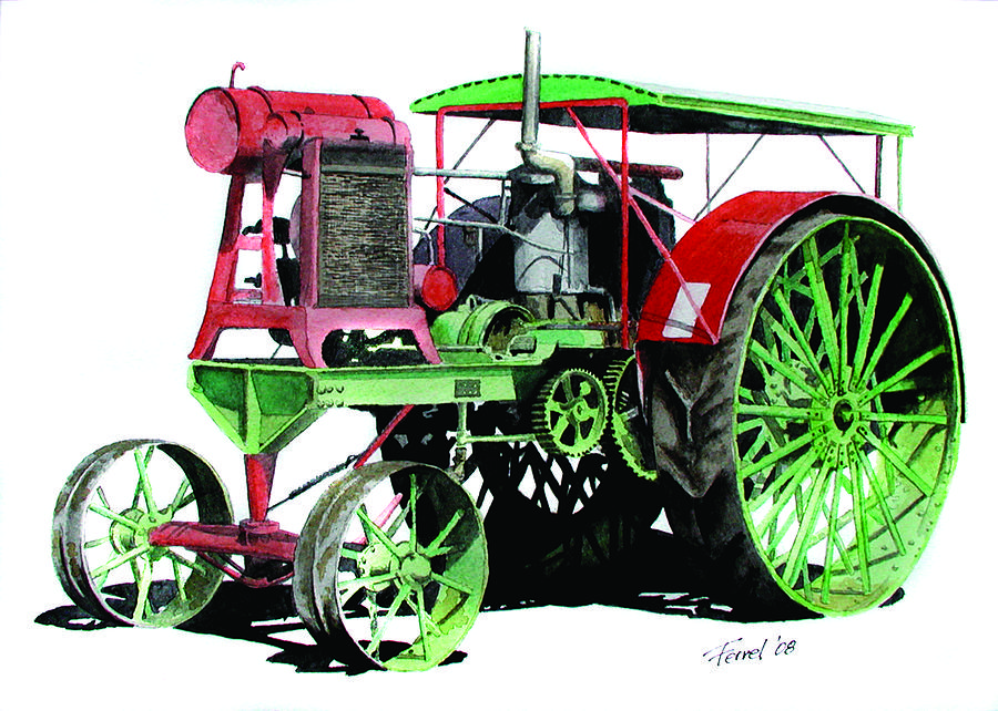 Tractor Painting - Flour City Gas Tractor by Ferrel Cordle