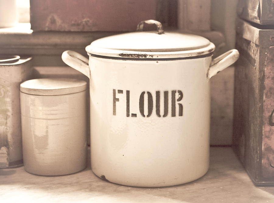 Vintage Photograph - Flour tin by Tom Gowanlock