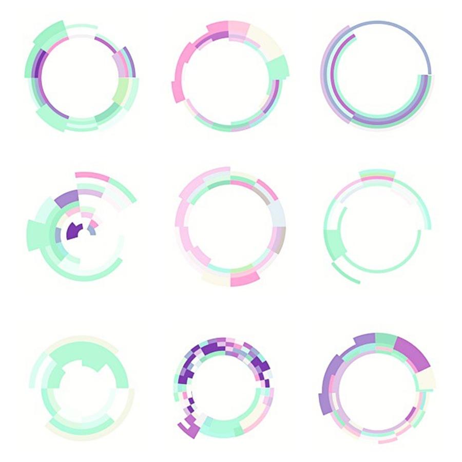 Abstract Photograph - Flouro Pixel Hoops

#art #color by Julie Featherstone