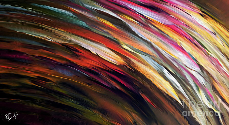 Feather Painting - Flow of Light 1 by Tracy Delfar