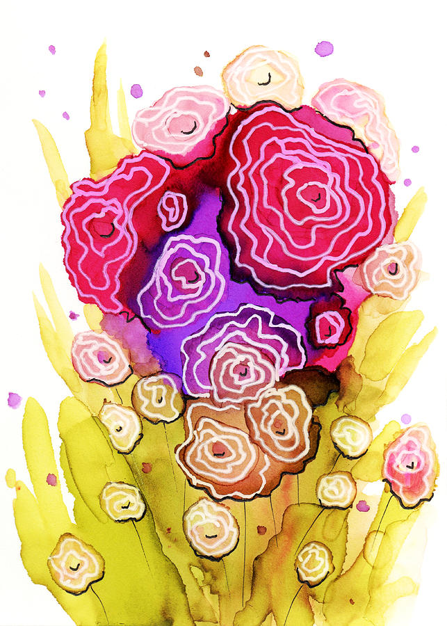Flower 5 Painting by Lucie Dumas