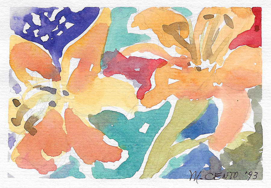 Flower Abstraction #4 Painting by Mafalda Cento