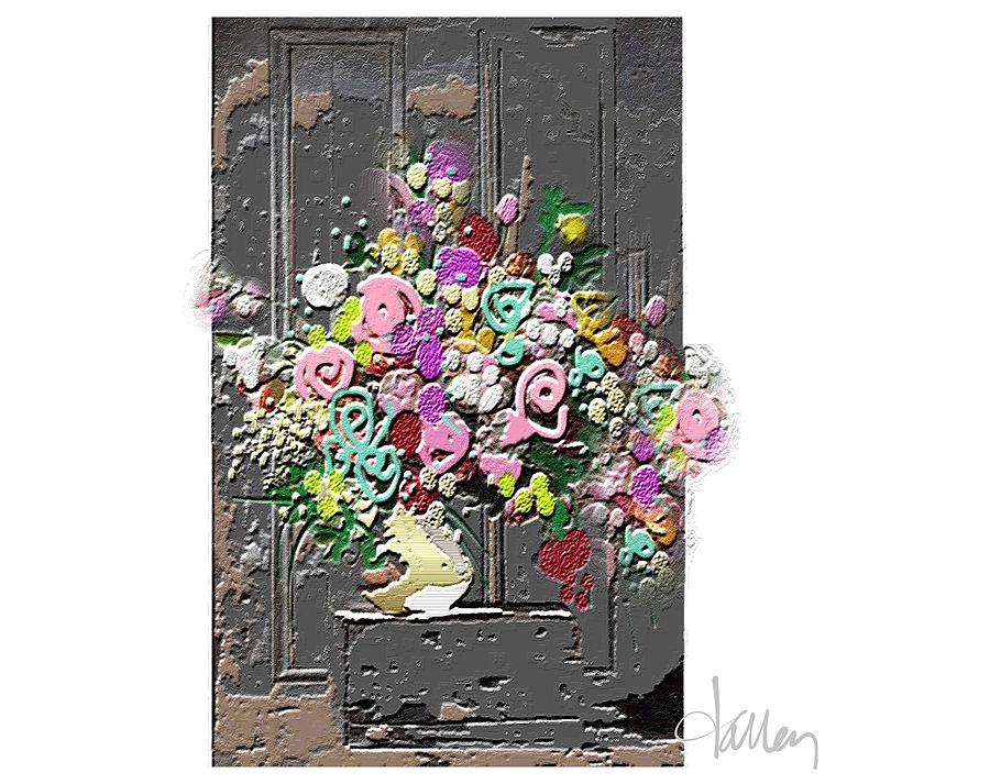 Flower Arrangement Mixed Media by Larry Talley