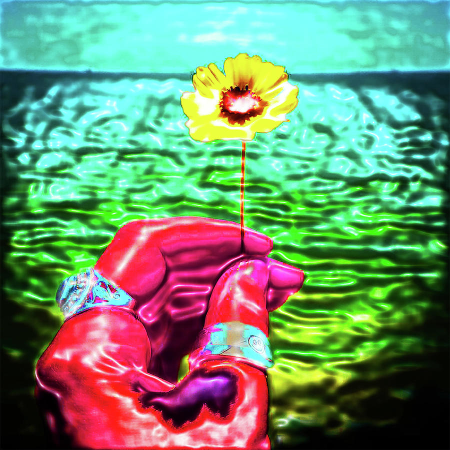 Flower at Sea Digital Art by Meghan Elizabeth