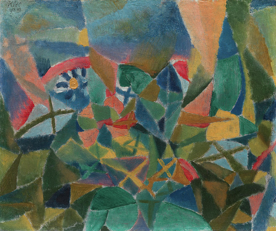 Paul Klee Painting - Flower Bed by Paul Klee