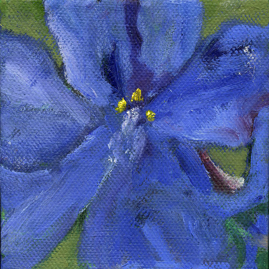 Flower Blue 1 Painting by Kathleen Barnes