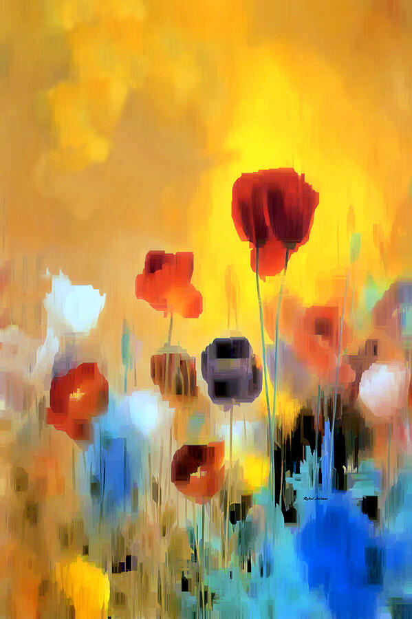 Flower Bouquet of Poppies Digital Art by Rafael Salazar