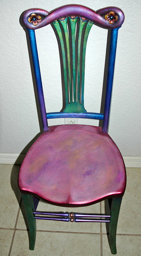 Flowers Still Life Mixed Media - Flower Bud Chair by Mickie Boothroyd