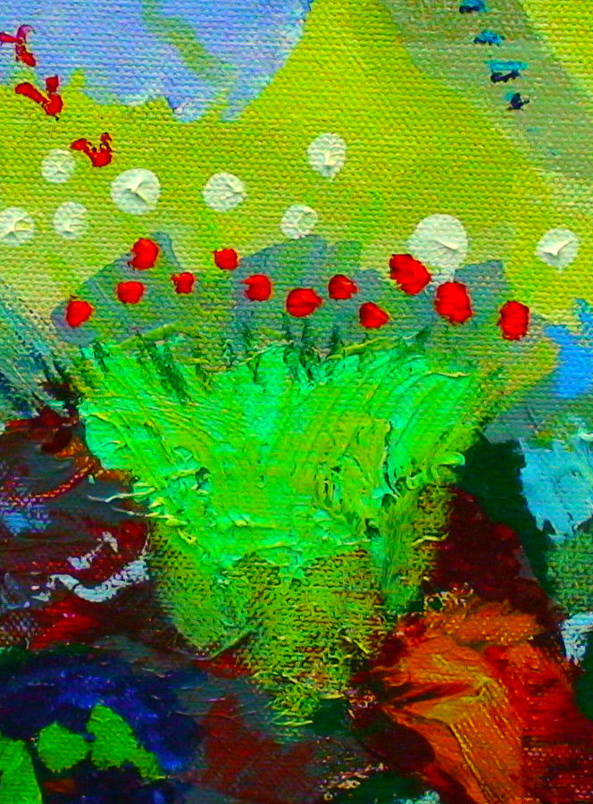 Flower Painting - Flower Buds Detail from The Fairy Queen by Angela Annas