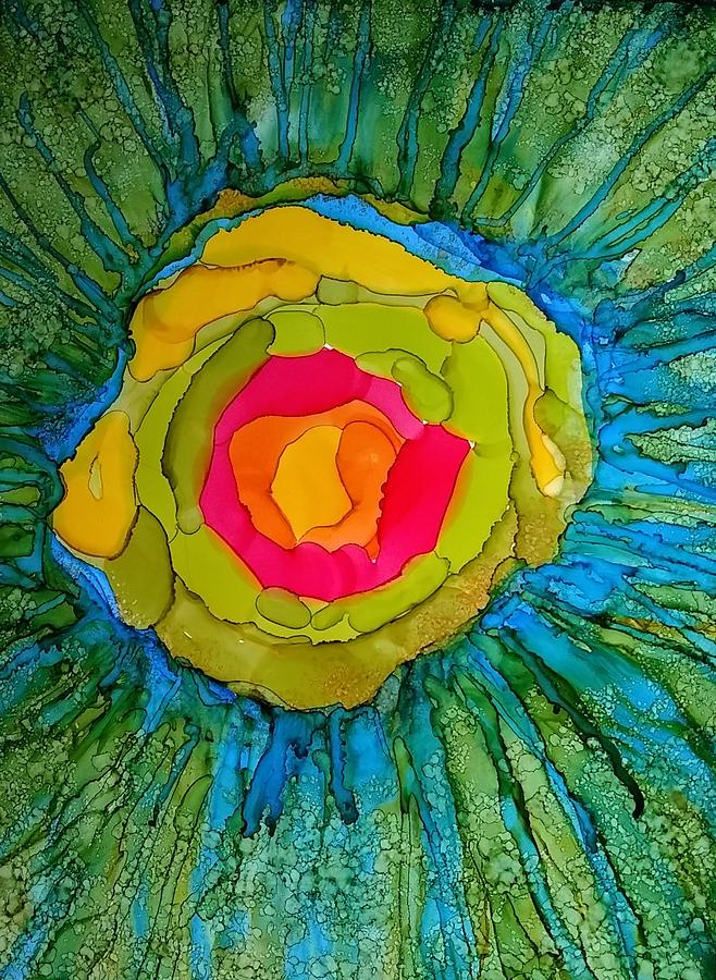 Flower Burst Painting by Betsy Carlson Cross