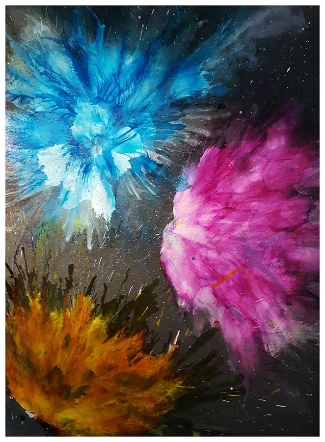Flower Painting - Flower burst by Cindy Rothery