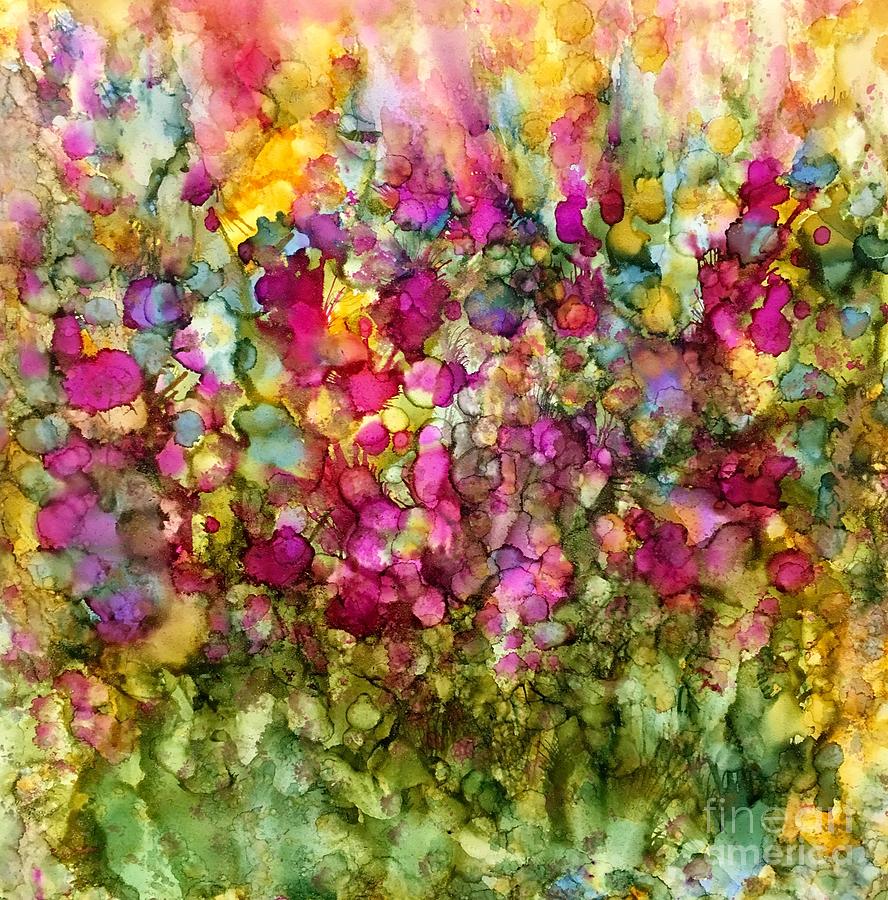 Flower Burst Painting by Nancy Koehler