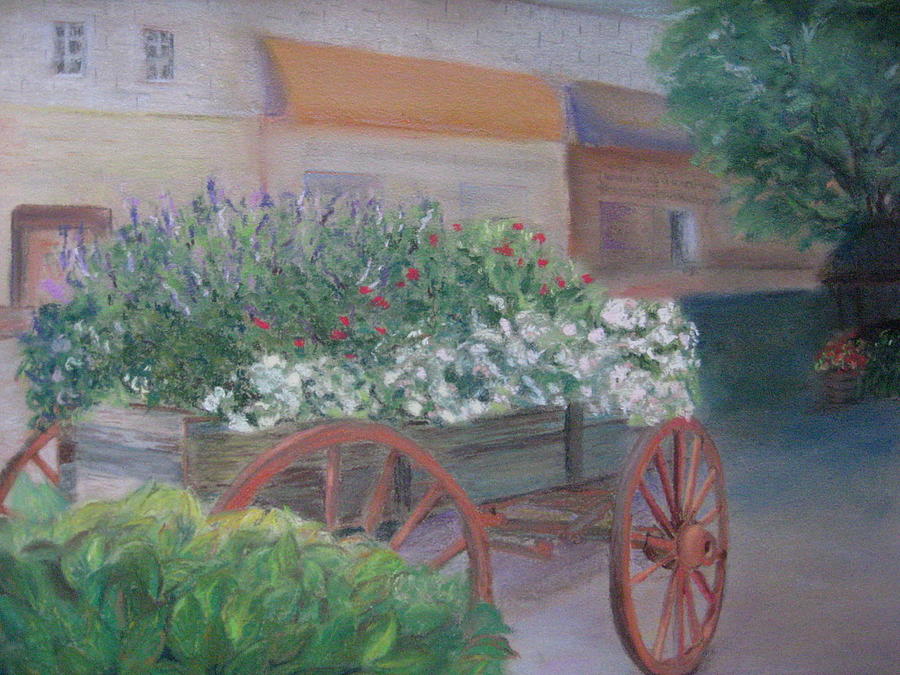 Flower cart in Savannah Pastel by Diane Larcheveque Fine Art America