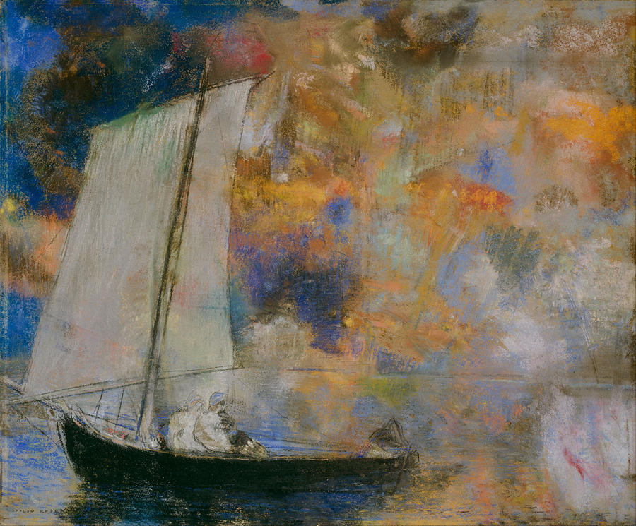 Flower Clouds Painting by Odilon Redon
