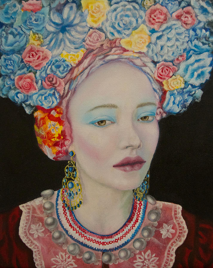 Flower crown Three  Painting by Iryna Oliinyk