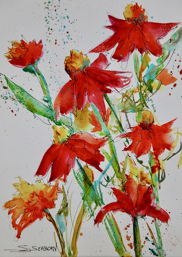Flower Dance II Painting by Susan Seaborn