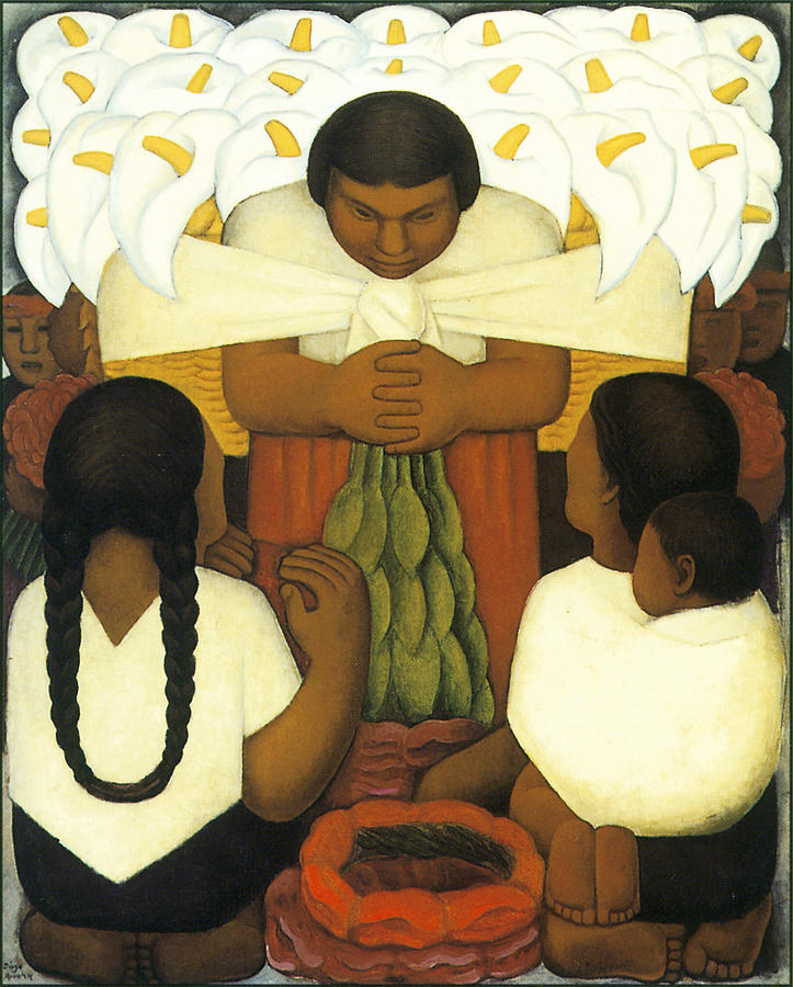 Diego Rivera Woman Painting